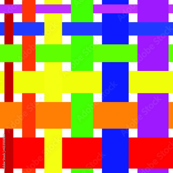 Obraz Seamless wallpaper background of gay pride rainbow weaved texture