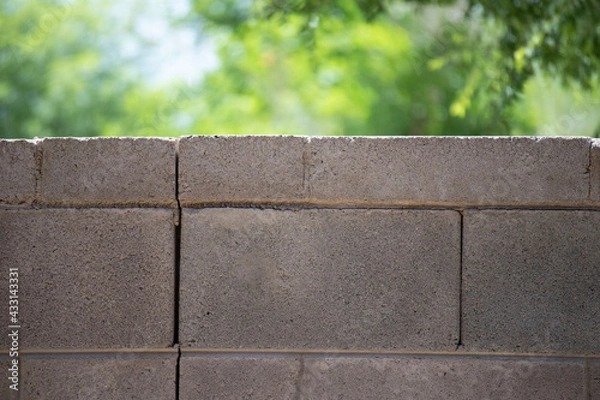 Obraz outdoor brick wall with blurred background