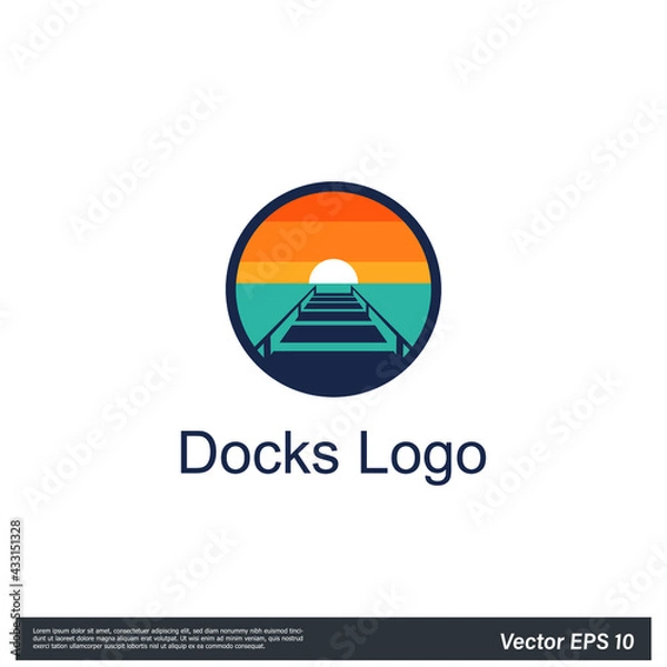 Obraz pier icon dock symbol 