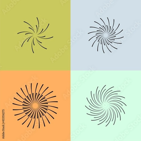 Fototapeta many curve burst creative vector design