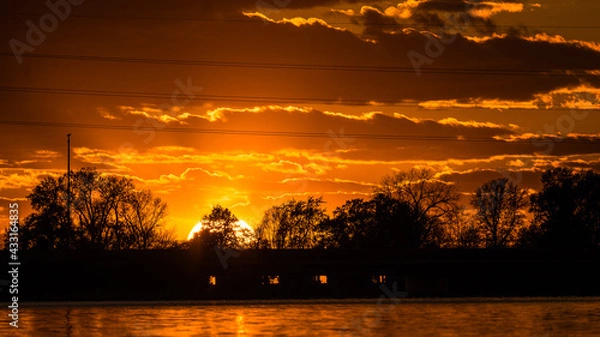 Obraz sunset over the city