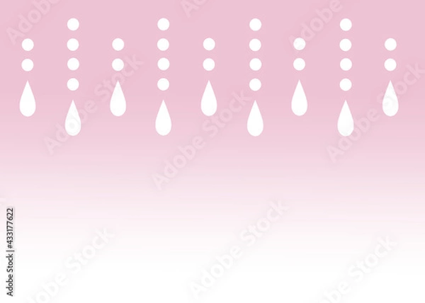 Fototapeta 雨のしずく　ピンクのグラデーション