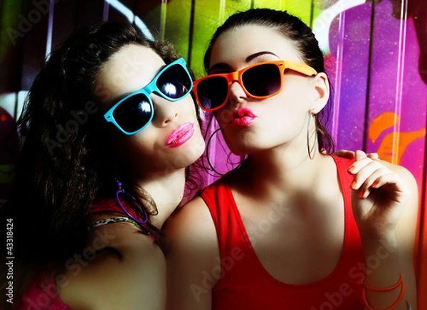 Obraz girls and wall