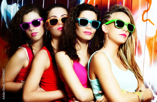 Obraz girls and wall