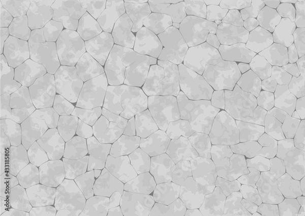Fototapeta ひび割れたコンクリートの壁面　シームレスなパターン