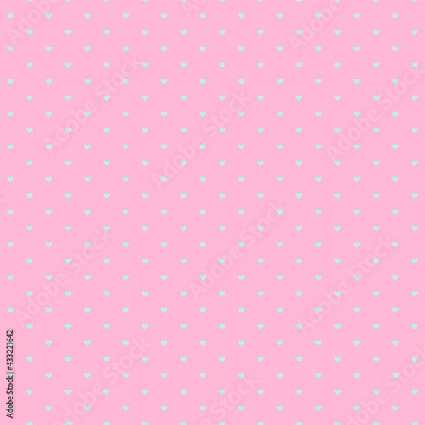 Obraz Cute seamless pattern with hearts in pastel colors. Great for baby fabric, textile, wallpaper, nursery room, scrapbooking or wrapping paper, party decoration. Kids cartoon vector background. 