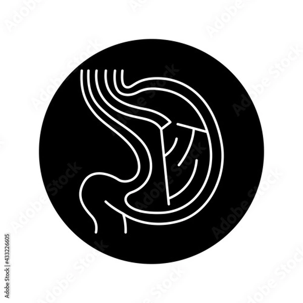 Fototapeta Endoscopy olor line icon. Pictogram for web page, mobile app, promo.