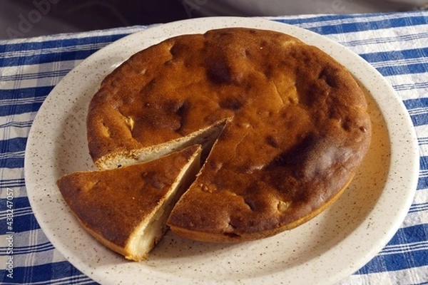 Obraz Cheesecake on a white plate 