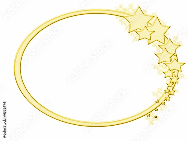 Obraz Wintery Gold Star Frame