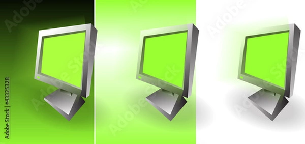 Fototapeta The three monitors