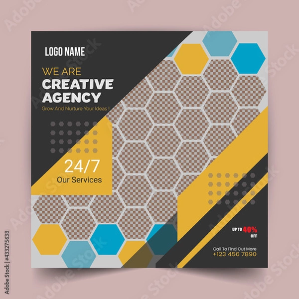 Obraz Creative Social Media Banner Design Template In This Year
