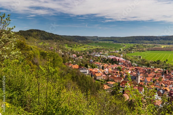 Obraz Blick auf Treffurt und Werratal