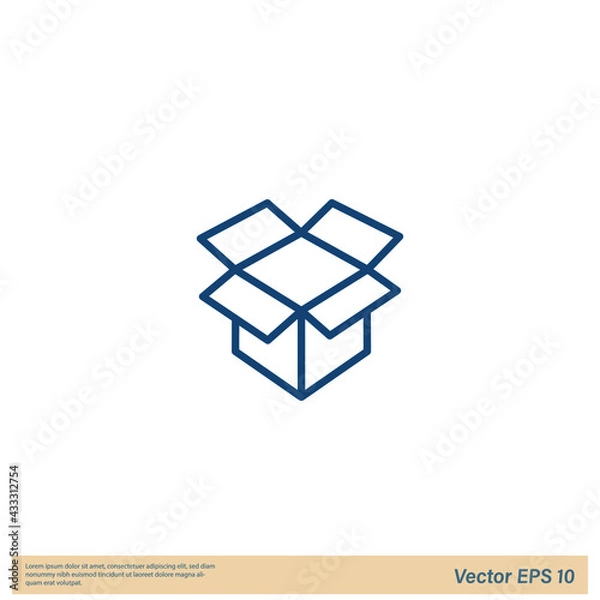 Obraz cargo box icon vector illustration logo template