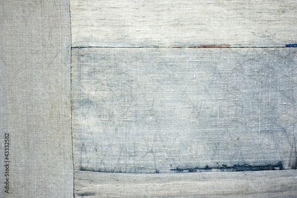 Fototapeta close-up of old dirty canvas background