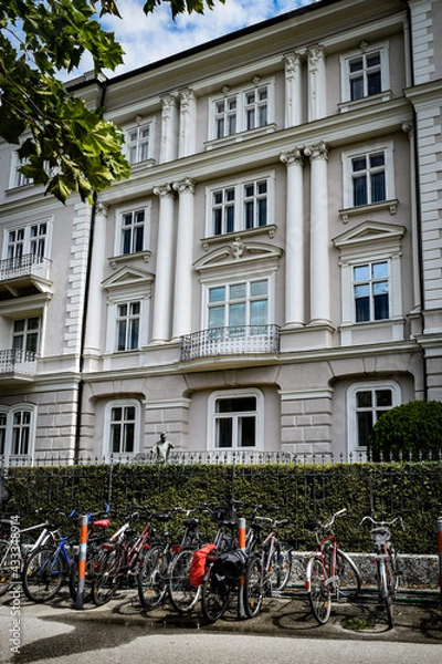 Fototapeta ザルツブルク、ザルツァッハ川周情景情景