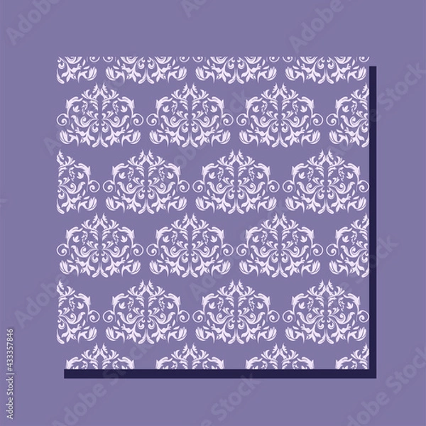 Fototapeta purple damascus pattern