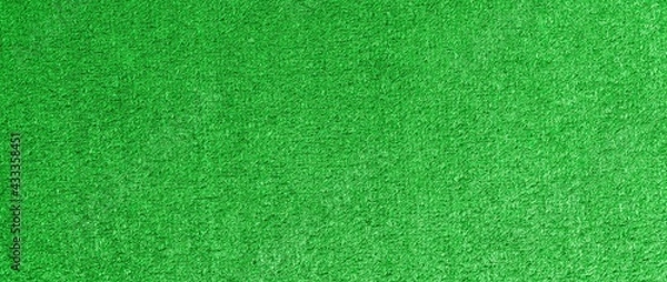 Fototapeta Panorama of New Green Artificial Turf Flooring texture and background seamless