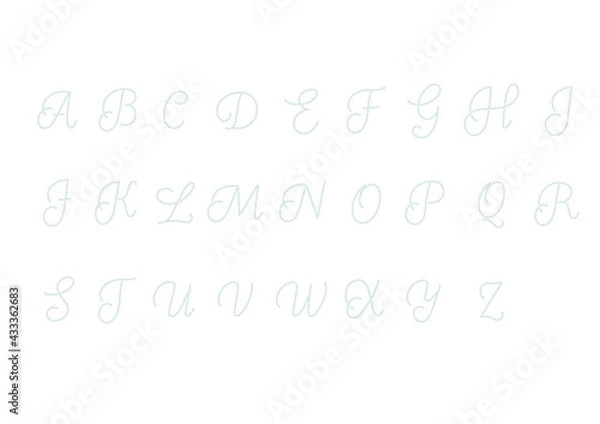 Obraz アルファベットの飾り文字　ラインストーン　ダイヤモンド小