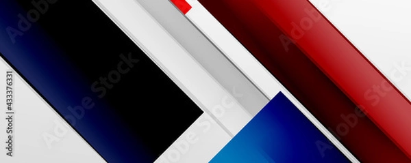 Fototapeta Color abstract lines trendy geometric background for business or technology presentation, internet poster or web brochure cover, wallpaper