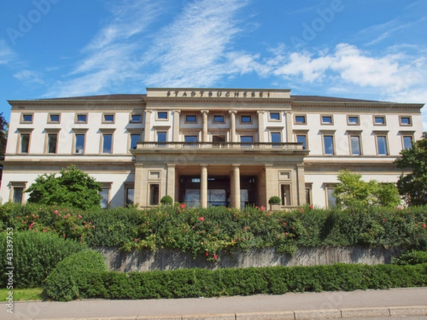 Fototapeta Stadtbuecherei (City library), Stuttgart