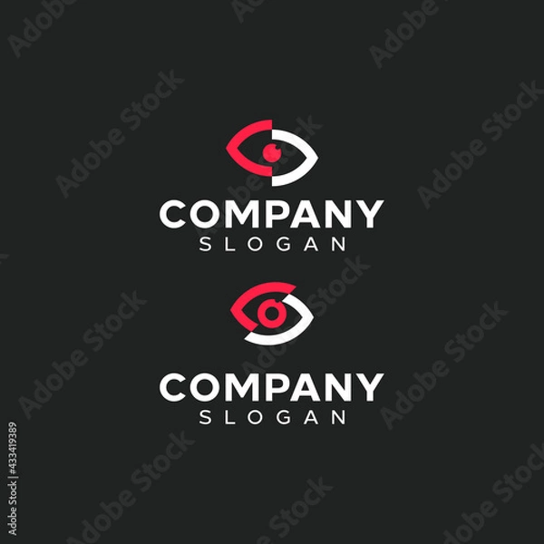 Fototapeta Logo Design icon The letter S forms the eye abstact  Vector
