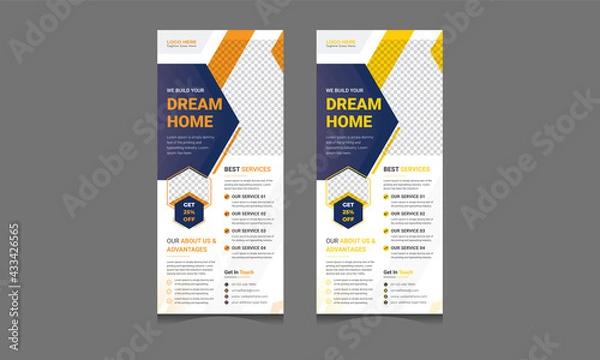 Obraz Construction Rack Card, DL Flyer Template