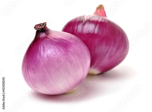 Obraz Red onion isolated on white background 