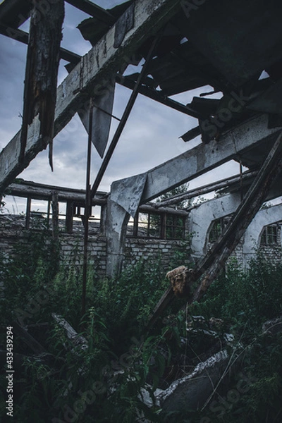 Obraz wooden bridge over river