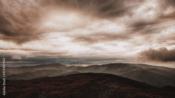 Obraz clouds over the mountains