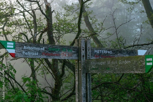 Obraz Wooden sign of the Pieterpad