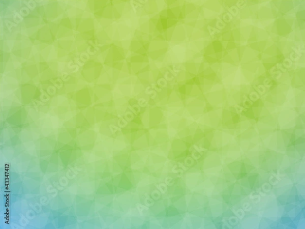 Fototapeta Green-blue triangle-square fog background Cuci-3