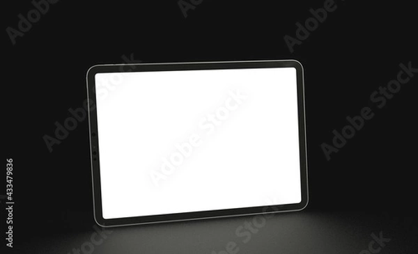 Fototapeta Tablet 3d computer with blank screen illustration