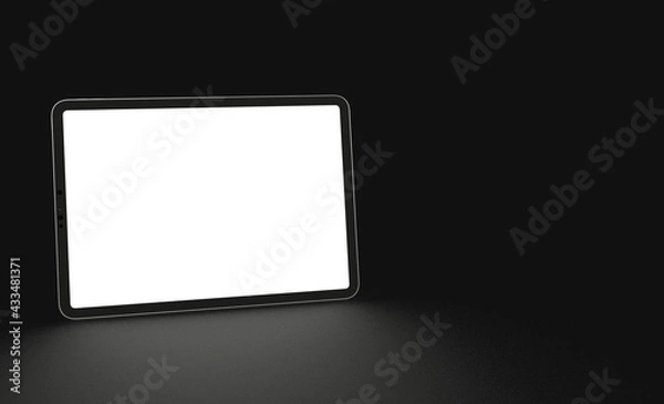 Fototapeta Tablet 3d computer with blank screen illustration