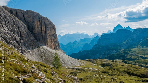 Obraz Three cime dolomites mountains
