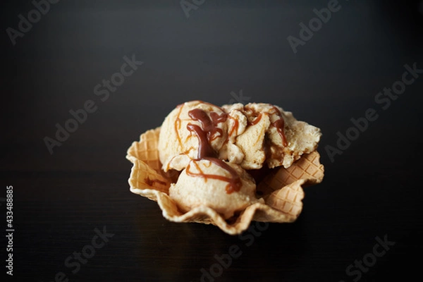 Obraz Lody w waflu 