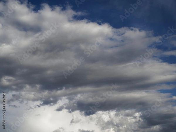 Fototapeta Sky with clouds after a thunderstorm