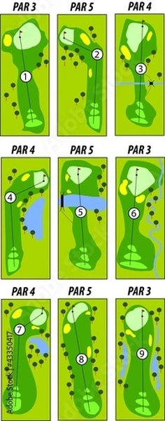 Obraz Golf Course Design
