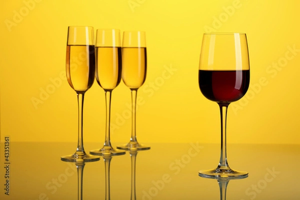 Fototapeta Glasses with wine
