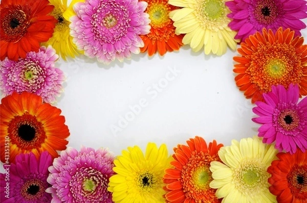 Obraz kwiecista ramka