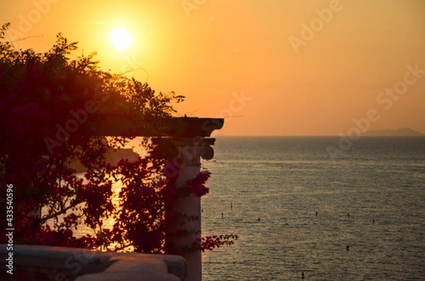 Obraz Golden sunset over Sorrento coast