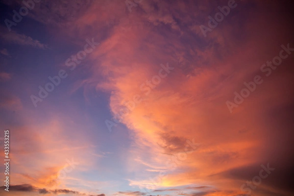 Fototapeta Sunset Sky with cloud background