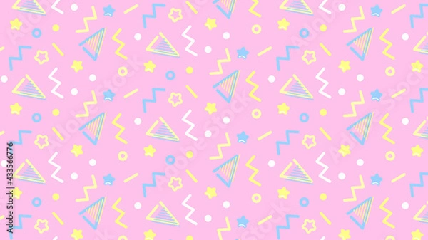 Fototapeta レトロポップなテクスチャ素材・ピンク