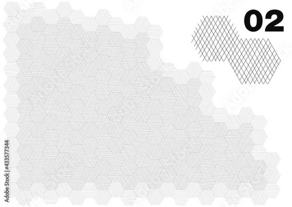 Obraz ベジェ曲線で作成したカケアミ 02