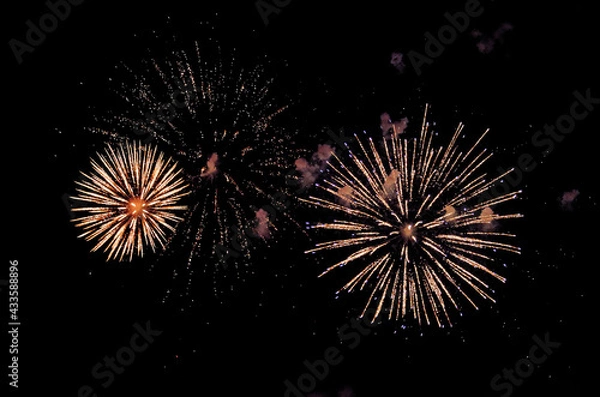 Obraz A Fireworks display at night