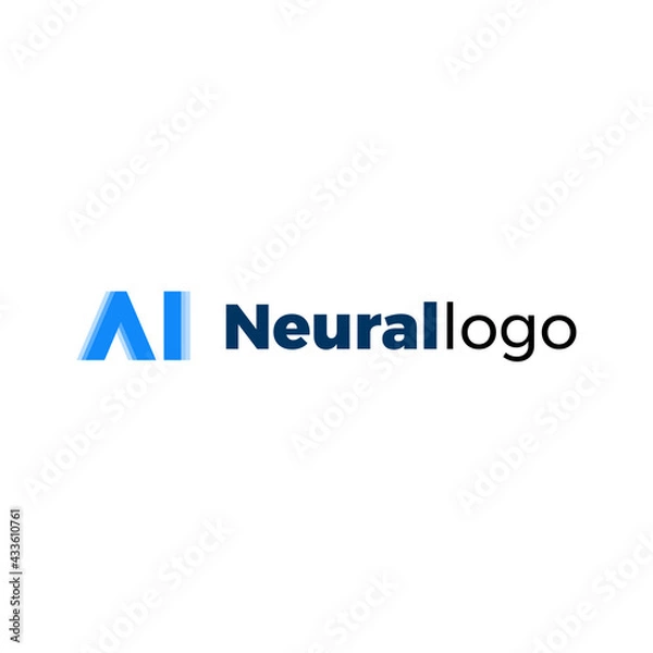 Fototapeta Vector Logo Artificial Intelligence Movement