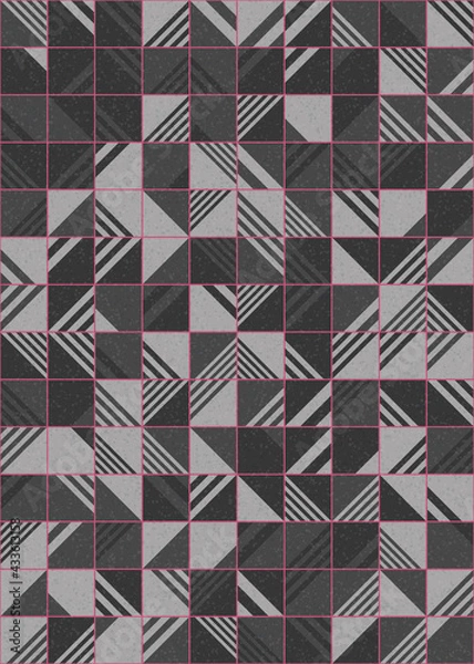 Fototapeta Abstract Geometric Pattern generative computational art illustration