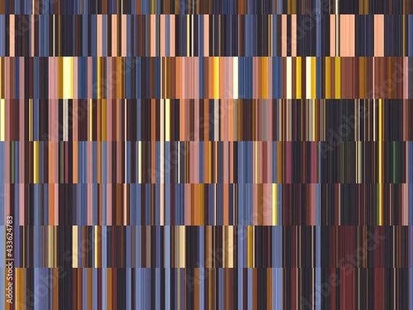 Fototapeta Modern background with dead pixel and bug, glitch and error signal. Optical distortion, overlapping geometric. It can be used for web design, printed products and visualization of music.