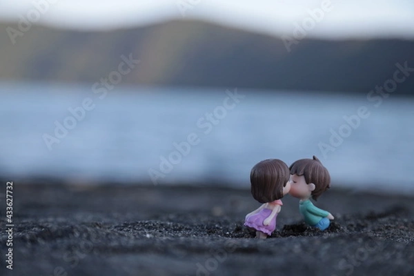 Obraz Couple at the lake