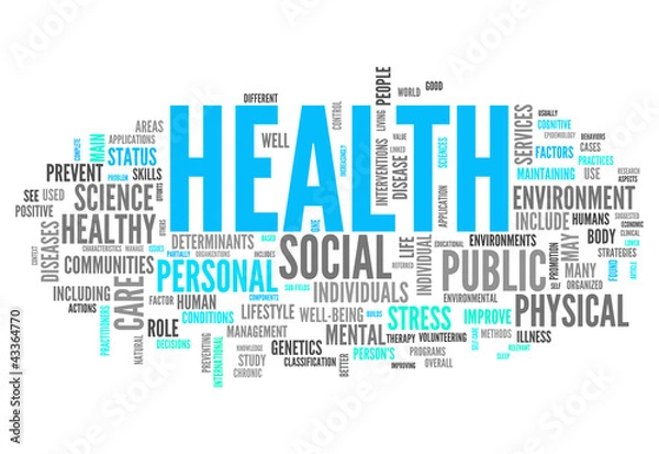 Obraz Word Cloud "Health"