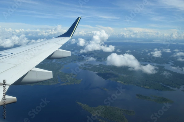 Obraz flooded amazon rainforest seen from plane
